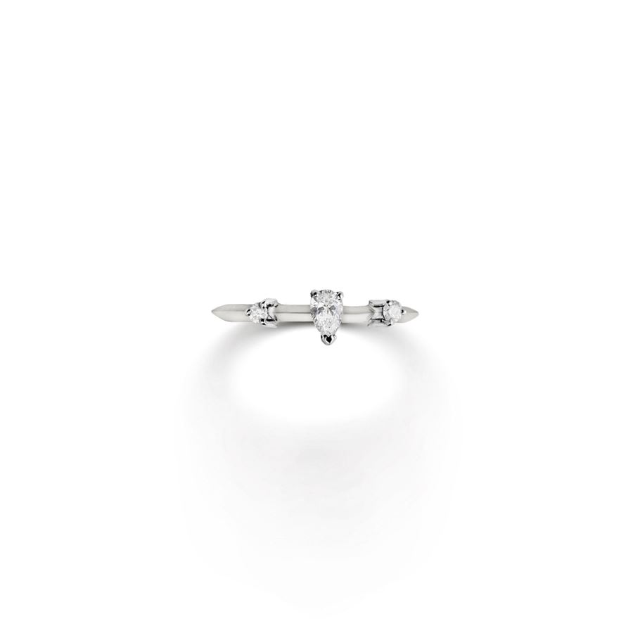 Anello 'Balance' oro bianco con goccia BALANCE | AN AU18B1GC 2TO 0,16+0,02+0,03